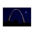 Trademark Fine Art Galloimages Online 'St. Louis Arch With Starburst Moon' Canvas Art, 22x32 ALI35108-C2232GG